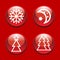 Abstract Xmas icons