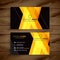 Abstract yellow dark business card design