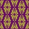 Abstract yellow and gray damask seamless pattern in moroccan, persian style