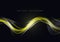 Abstract yellow luxury wave flow background Vector