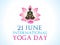 Abstract yoga day background