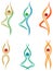 Abstract yoga symbols