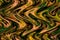 Abstract zigzag pattern with waves. Artistic image processing created by photo of autumn leaves Liquidambar styraciflua