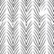 Abstracted Botanical Illustration: Black And White Chevron Pattern