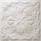 Abstracted Plant Relief: Elaborate White Wall Quilted Design
