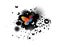 Abstraction multicolored butterflies. Paint spots. T-shirt print. Vector illustration