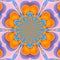 Abstraction orange blue kaleidoscope holographic trend background