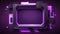 Abstrast purple background futuristic empty frame for text