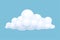 Abstrat white fluffy cloud. Database, networking, meteorology element cartoon vector illustration