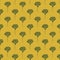 Abstrct botanic nature seamless pattern with hand drawn flower silhouettes print. Pale yellow background