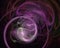 Abstrct Digital Artwork. Supernova explosion with Plasma filaments.