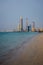 Abu Dhabi beach and skyline