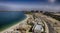 Abu Dhabi Beach in Yas Island, aerial view