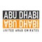 Abu dhabi city calligraphy vector quote for printing shirt design