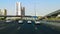 Abu Dhabi city high way drive - AlDar HQ round Building