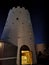 Abu Dhabi city old historic building gate at night - United Arab Emirates heritage