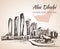Abu Dhabi cityscape sketch - UAE