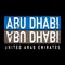 Abu Dhabi. Colorfull typography text banner. Word abu dhabi vector design