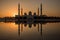 Abu Dhabi grand mosque reflection shot