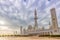 Abu Dhabi Sheikh Zayed Mosque evening minaret United Arab Emirates