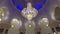 ABU DHABI, U.A.E. - JAN, 2018: amazing carpet, marble walls and crystal chandelier inside Sheikh Zayed mosque