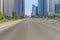 ABU DHABI, UAE - April 18, 2022: Streets and skyscrapers in Abu Dhabi