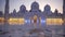 Abu Dhabi, UAE - May 06, 2023: Sheikh Zayed Mosque in Abu Dhabi, UAE. View inside and outside