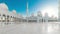 ABU DHABI, UAE - MAY 2017: Panoramic timelapse of main beautiful Sheikh Zayed Mosque in Abu Dhabi