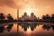 Abu Dhabi, UAE, Sheikh Zayed Grand Mosque in the Abu Dhabi, United Arab Emirates on a sunset