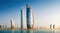 Abu Dhabi, United Arab Emirates,Etihad Towers are five skyscrapers complex