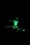 ABUDHABI/UAE - 17 DEZ 2018 - Traditional Arabic dance in Abu Dhabi, man dancing with dark environment and suit with green lights