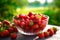 Abundant Harvest: A Bowl of Fresh Ripe Strawberries
