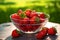 Abundant Harvest: A Bowl of Fresh Ripe Strawberries