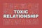 Abusive relationship word concepts banner