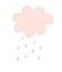 Aby Shower Vector Illustration with Sweet Fluffy Rainy Cloud.