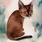 Abyssinian Beauty - A Watercolor Portrait of a Gorgeous Feline