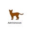 Abyssinian cat logo icon