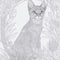 Abyssinian cat mandala white background, clean line art