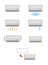 AC  / air conditioner color icon set