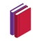 Academic books icon, colorful design