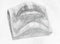 academic drawing - hand-drawn male lips
