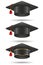 Academic graduation mortarboard square cap vector illustration