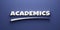 Academics Headline Writing. 3D Render Illustration banner