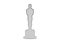 Academy award icon in flat style isolated. Silhouette statue icon. Films and cinema symbol stock illustration.