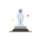 Academy, Award, Oscar, Statue, Trophy  Flat Color Icon. Vector icon banner Template