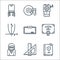 academy line icons. linear set. quality vector line set such as book, ruler, teacher, degree, whiteboard, algebra, sharpener,