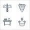 Academy line icons. linear set. quality vector line set such as chemistry, desk, geography