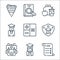 academy line icons. linear set. quality vector line set such as exam, student, bagpack, badge, arithmetic, student, lunch, book