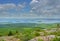 Acadia National Park, Maine, United States. Frenchman Bay and Bar Harbor from Cadillac Mountain