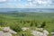 Acadia National Park, Maine, United States. Frenchman Bay and Bar Harbor from Cadillac Mountain in summer